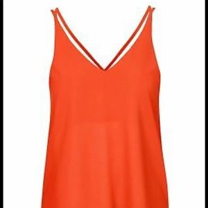 TOPSHOP
Double Strap V-Front Cami Fluro Orange